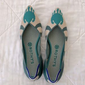 Rothys 8.5 The Point green retired pattern